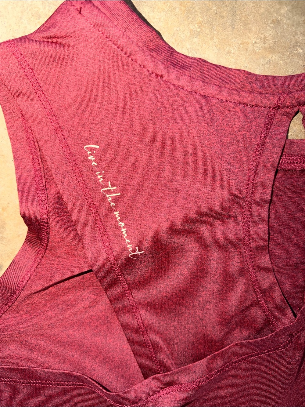 The Roster Live in the Moment Cross Back Tank XL Raspberry Workout Top - Picture 8 of 12